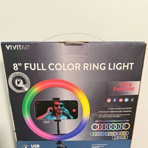 Vivitar 8" Full Color Ring Light. NWB